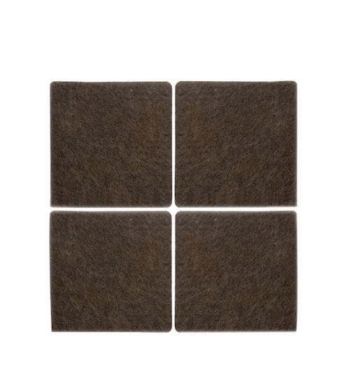 Möbelschutz Filz Platz mit Aufkleber 3,5x3,5cm 4 Stück