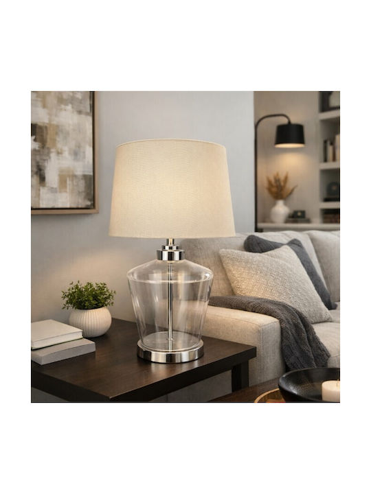 Galifas Metal Table Lamp for Socket E27 with White Shade