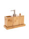 PanOikos PanOikos Bamboo Bathroom Accessory Set 4 Pieces