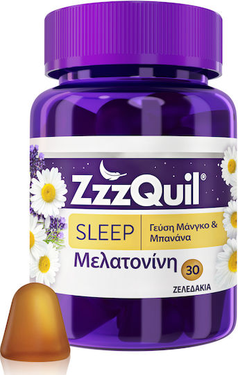ZzzQuil Sleep Food Supplement with Melatonin and Mango Banana Flavour 30 Gummies