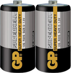 Zinc Battery Gp Supercell 13s-s2 D R20 1.5v 2 Pcs