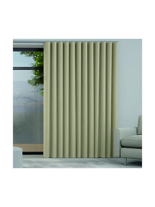 Frans Blackout Curtain with Pencil Pleat Beige 140x260cm