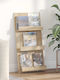 vidaXL PU Magazine Rack Brown 51x11x102cm