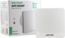 Geyer Επιτοίχιος Εξαεριστήρας Μπάνιου 100mm Λευκός