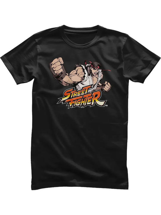 Street Fighther T-shirt Black Pa-1-sf001-papl2648-bk