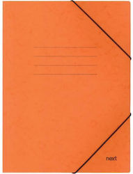 Next Prespan File Folder with Elastic Band and Ears Orange