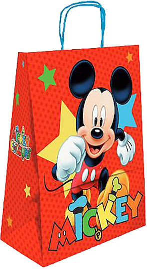 Disney Papier Tasche für Geschenke mit Motiv "Mickey" Orange 32x14x40cm.