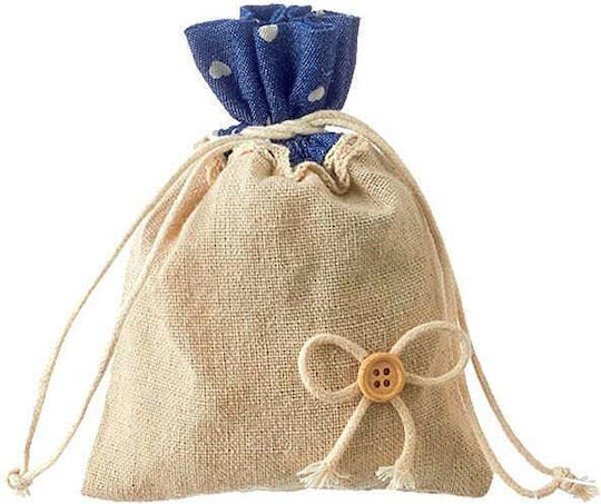JK Home Decoration Υφασμάτινο Πουγκί για Δώρο Μπεζ 10x13.5εκ.