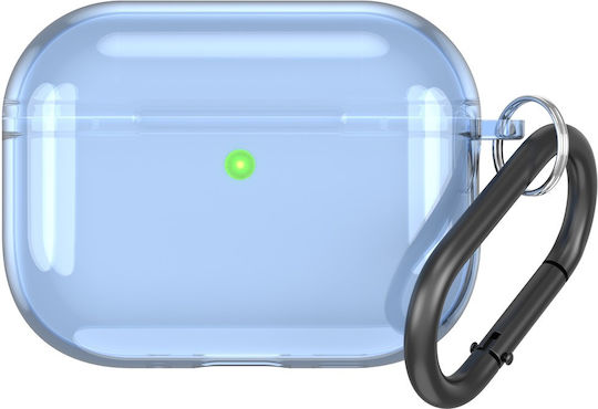 Silicone Case AirPods Pro 3 Carabiner Transparent Blue
