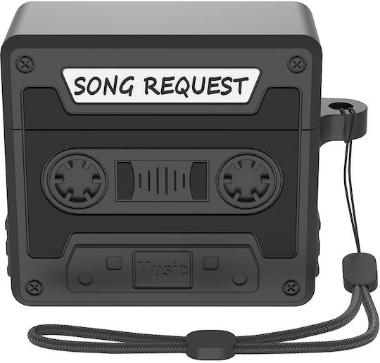 Σιλικόνη Θήκη Apple Airpods Pro 3 Retro Cassette Μαύρο