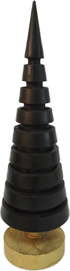 Christmas Decorative Wood Tree Cone 22cm Black