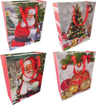 AGC Christmas Gift Bag 32x26x26cm Various Designs