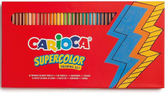Ξυλομπογιές Carioca Supercolor Drawing Set 36τεμ 10343395