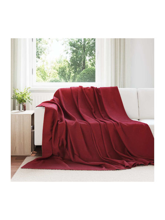 vidaXL vidaXL Sofa Throw Fleece 270x240cm Turquoise Red