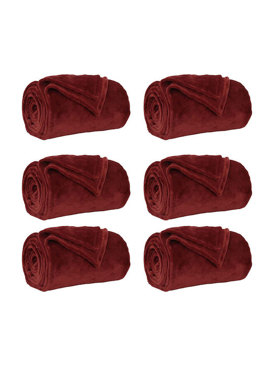vidaXL Ριχτάρι Πολυθρόνας Fleece 130x150εκ. Βεραμάν Κόκκινο 42016817
