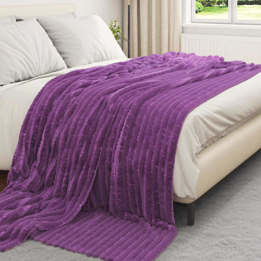 vidaXL vidaXL Zweisitzer-Sofa Überwurf Fleece 270x240cm Lila