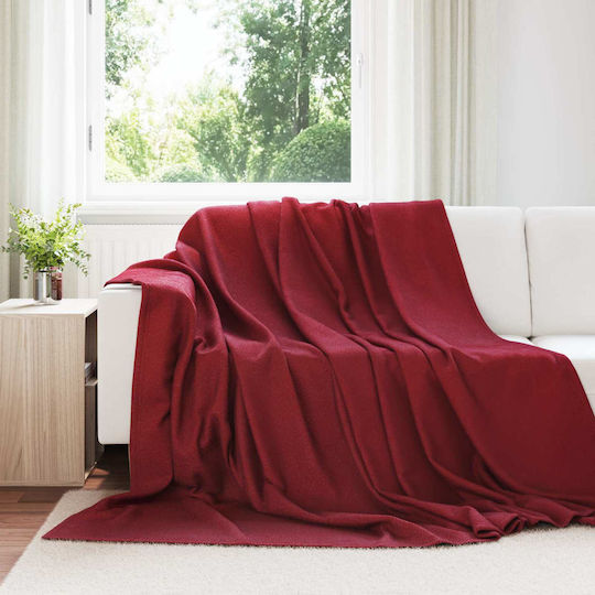 vidaXL Armchair Throw Fleece 240x220cm Turquoise Red
