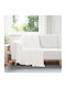 vidaXL Throws & Couch Blankets Armchair Throw Fleece 150x130cm White