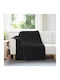 vidaXL Fleece Decke Doppel 200x150cm Schwarz