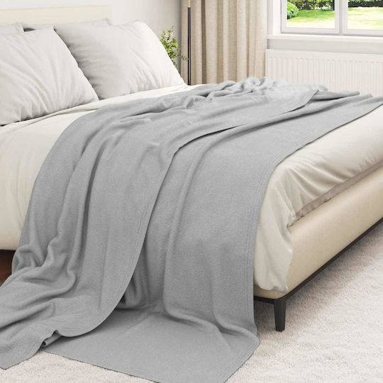 vidaXL Fleece Decke King Size 270x240cm Grau