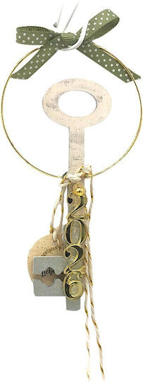 LiebeQueen Handmade Hanging Lucky Charm Basin Wrench Turquoise made of Wood 2026 1pcs