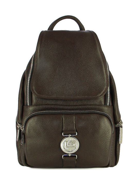 Leder Damentasche Rucksack Braun