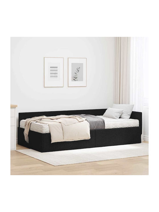 vidaXL Einzelbett Holzgrün mit Lattenrost & Matratze 94x200cm