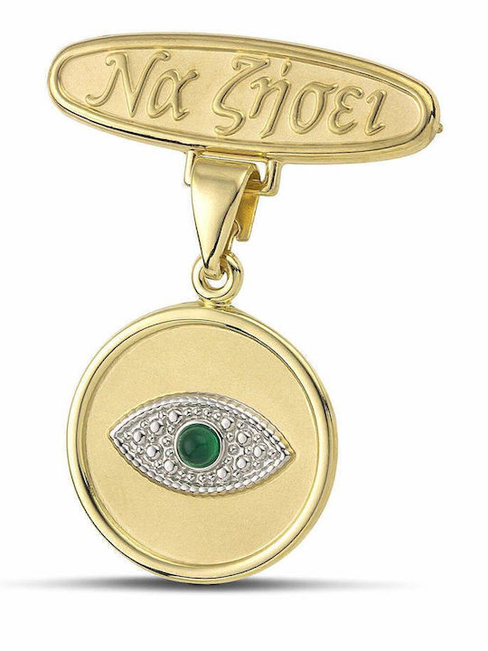 Themelidis Jewels Kinder Sicherheitsnadel aus Gold 9K für Mädchen