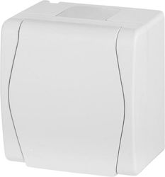 Elektro-plast Hermes2 Einzeln Hermetische Steckdose 16a Ip44 Vollabdeckung Weiß 1021-00 Elektro-plast Hermes2 Einzeln Hermetische Steckdose 16a Ip44 Vollabdeckung Weiß 1021-00
