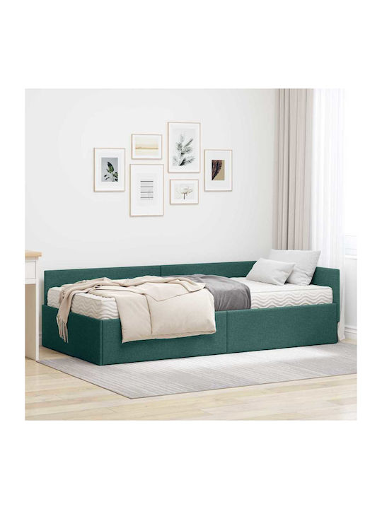 Einzelbett Grünes mit Lattenrost & Matratze 94x...
