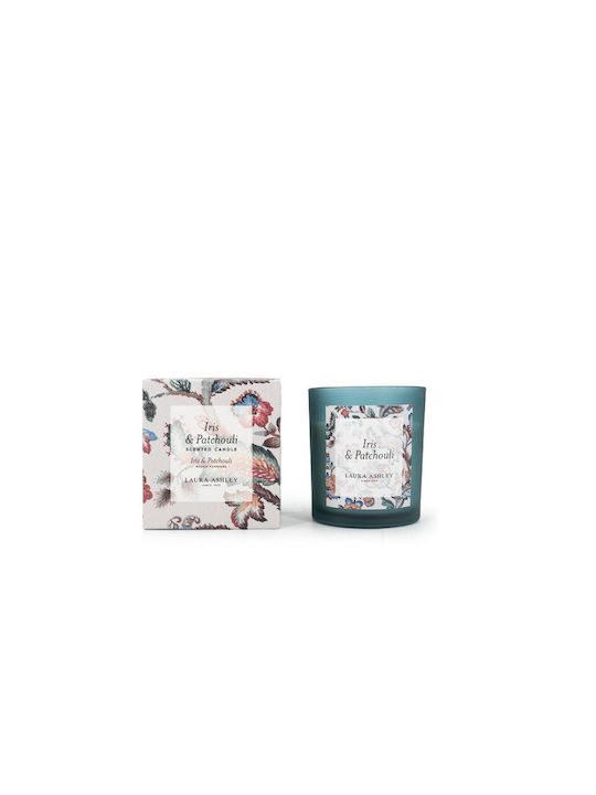 Laura Ashley Aromatisches Soja-Kerze im Gefäß mit Iris & Patschuli Parfüm 200gr