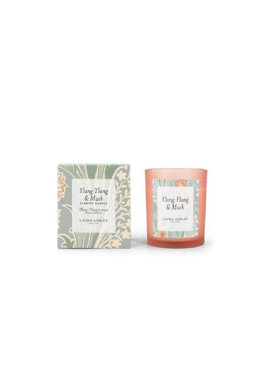 Laura Ashley Aromatisches Soja-Kerze im Gefäß mit Ylang Ylang & Moschus Parfüm 200gr