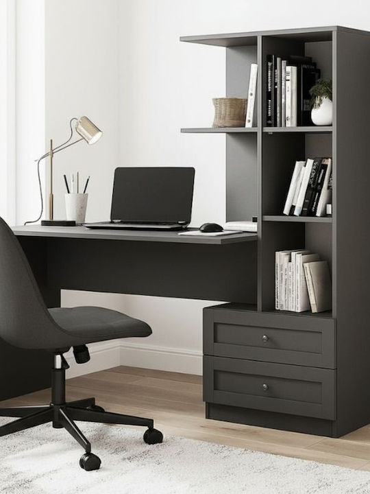 Schreibtisch Mantra Holz mit Bücherregal Charco...
