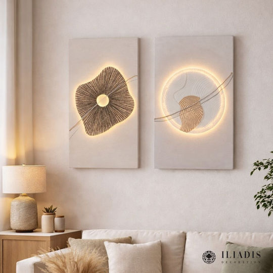 Πίνακας Abstract Ελαιογραφία Led Light 60x90cm Iliadis 92726