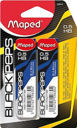 Maped Black Peps Пълнител За Механичен Молив 0.5 Hb 2 Броя Механични Графитни Върхове 24 Броя 559610 Maped Black Peps Пълнител За Механичен Молив 0.5 Hb 2 Броя Механични Графитни Върхове 24 Броя 559610