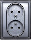 Kos66 Double Socket U Complete Graphite 666036