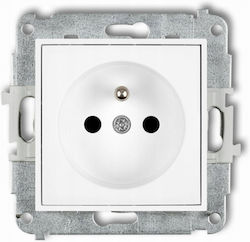 Icon Single Socket Mechanism 2p+z Grounding Overcast Front Tracks Matt White 25igp-1zp Icon Single Socket Mechanism 2p+z Grounding Overcast Front Tracks Matt White 25igp-1zp