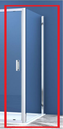 Piccadilly Σταθερό Πλαϊνό Ντουζιέρας 80x195cm Clear Glass Chrome