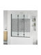 vidaXL Cabin for Shower with Foldable Door 70x130cm Clear Glass Black