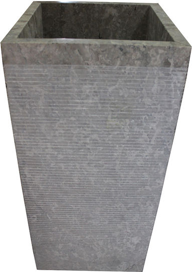 Piccadilly Επικαθήμενος Νιπτήρας Πορσελάνης 40x40x90cm Γκρι