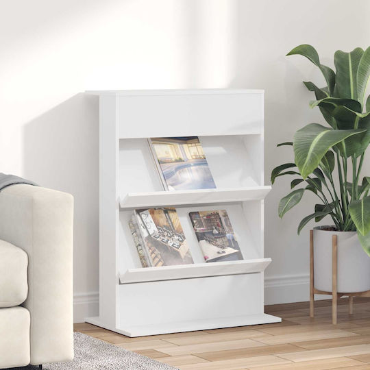 vidaXL Magazine Rack White 96x70x41cm 899535