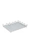 Keskor Metallic Rectangular Decorative Tray with Mirror 40x29x5.5cm