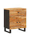 Bedside Table from Solid Wood Brown 50x33x60cm