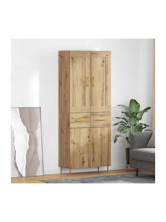 Highboard Wohnzimmer-Standvitrine aus Spanplatt...