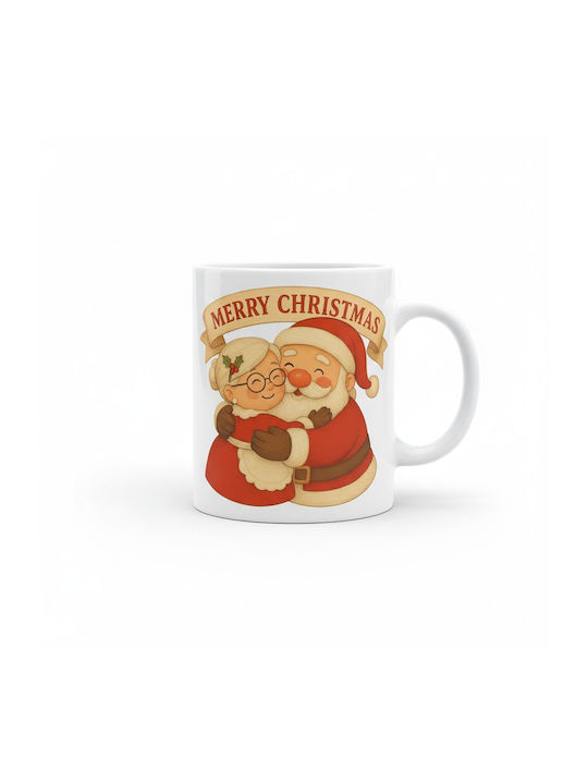 Weihnachtlicher Becher Weiß