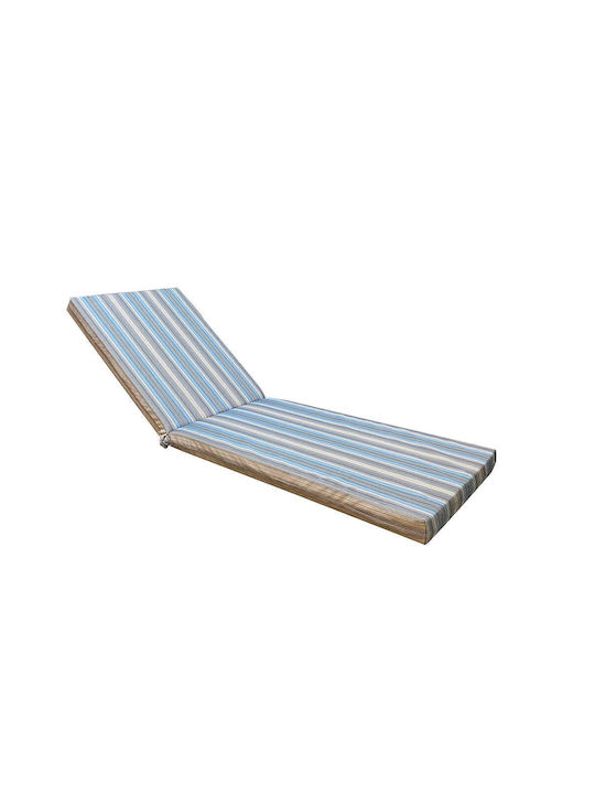 Tesias Group Pernă Waterproof Pentru Pat De Soare Cu Spătar Albastră 60x195cm