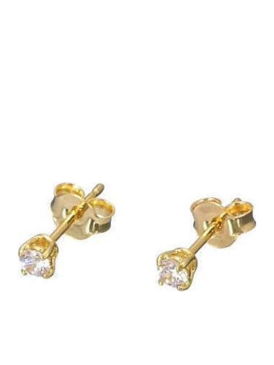 Amalfi Accessories Kids Earrings Studs with Stones from Gold 9K