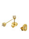 Amalfi Accessories Kinder Ohrringe Nieten mit Steinen aus Gold 18K