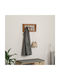 vidaXL Wooden Wall Hanger 7 Hooks Brown 50x25x11cm