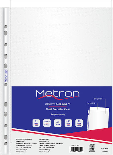 Metron Plastikeinlagen für Dokumente A4 10Stück